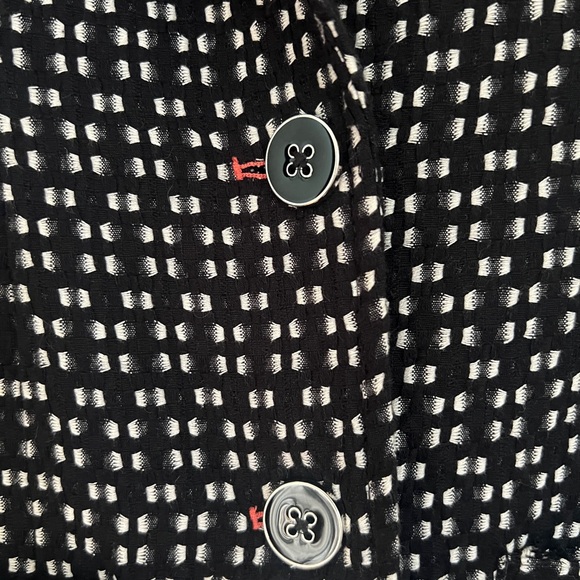 Anthropologie Filipa Textured Black & White Blazer Medium - Picture 5 of 12
